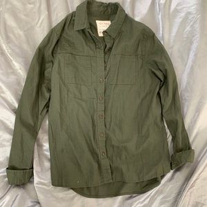 Army Green Women’s Button Up